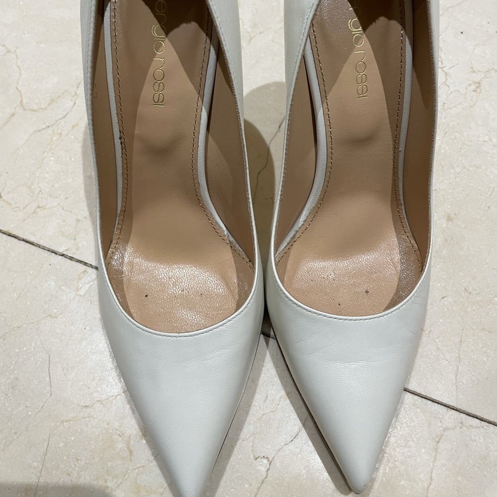 Sergio Rossi white heels